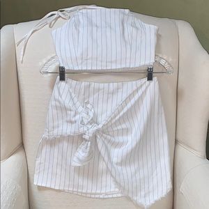 Wild Honey - Two Piece Set  - White & Blue Striped